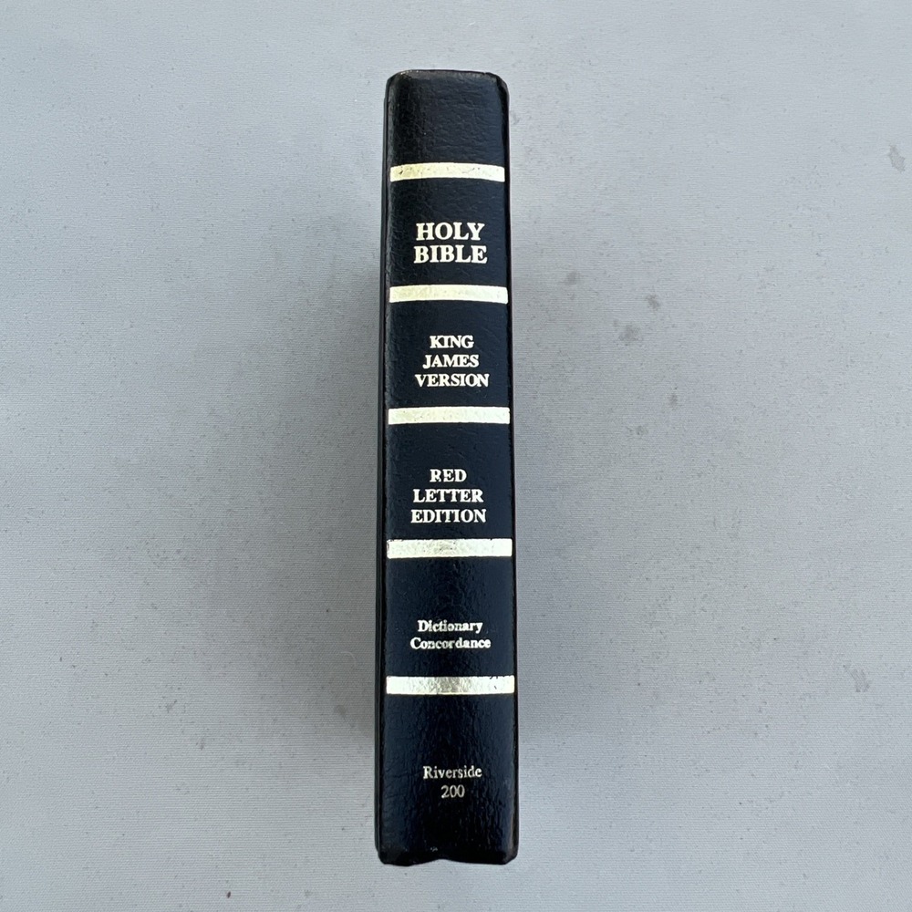 Vtg 1988 KJV Holy Bible Red Letter Edition Dictionary Concordance Leather - Picture 5 of 10